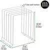 image:imagemDesign Pot Lid and Pan Rack  Metal Wire Rack for Cabinets Pantries or Kitchen Surfaces  Freestanding Pan Stand with 5 Slots for Pans Pots Lids and Crockery  Dark GreyWhite