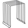 image:imagemDesign Pot Lid and Pan Rack  Metal Wire Rack for Cabinets Pantries or Kitchen Surfaces  Freestanding Pan Stand with 5 Slots for Pans Pots Lids and Crockery  Dark GreyBlack
