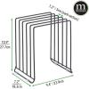 image:imagemDesign Pot Lid and Pan Rack  Metal Wire Rack for Cabinets Pantries or Kitchen Surfaces  Freestanding Pan Stand with 5 Slots for Pans Pots Lids and Crockery  Dark GreyBlack