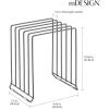 image:imagemDesign Pot Lid and Pan Rack  Metal Wire Rack for Cabinets Pantries or Kitchen Surfaces  Freestanding Pan Stand with 5 Slots for Pans Pots Lids and Crockery  Dark GreyGraphite Gray