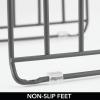 image:imagemDesign Pot Lid and Pan Rack  Metal Wire Rack for Cabinets Pantries or Kitchen Surfaces  Freestanding Pan Stand with 5 Slots for Pans Pots Lids and Crockery  Dark GreyGraphite Gray