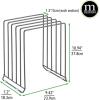 image:imagemDesign Pot Lid and Pan Rack  Metal Wire Rack for Cabinets Pantries or Kitchen Surfaces  Freestanding Pan Stand with 5 Slots for Pans Pots Lids and Crockery  Dark GreyGraphite Gray