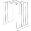 image:imagemDesign Pot Lid and Pan Rack  Metal Wire Rack for Cabinets Pantries or Kitchen Surfaces  Freestanding Pan Stand with 5 Slots for Pans Pots Lids and Crockery  Dark GreyChrome