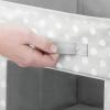 image:imagemDesign Fabric NurseryPlayroom Closet Storage Organizer Bin Box with Front HandleWindow for Cube Furniture Shelving Units Hold Toys Clothes Diapers Bibs Jane Collection 4 Pack Navy BlueWhiteGreyWhite Polka Dot