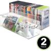 image:imagemDesign Plastic Video Game and DVD Storage Organizer  Game and Movie Disc Holder Bin with Handles for Home Media Console Stand and Closet Shelf  Ligne Collection  8 Pack  Smoke GrayClear