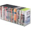 image:imagemDesign Plastic Video Game and DVD Storage Organizer  Game and Movie Disc Holder Bin with Handles for Home Media Console Stand and Closet Shelf  Ligne Collection  8 Pack  Smoke GrayClear