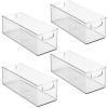 image:imagemDesign Plastic Video Game and DVD Storage Organizer  Game and Movie Disc Holder Bin with Handles for Home Media Console Stand and Closet Shelf  Ligne Collection  8 Pack  Smoke GrayClear