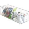 image:imagemDesign Plastic Video Game and DVD Storage Organizer  Game and Movie Disc Holder Bin with Handles for Home Media Console Stand and Closet Shelf  Ligne Collection  8 Pack  Smoke GrayClear