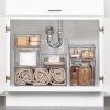 image:imagemDesign Plastic Stackable Bathroom Storage Organizer Bin Containers with Front Pull Drawer for Bathroom Countertop Vanity Closet Shelves  Holder for Accessories Lumiere Collection Set of 3 Clear8 x 12 x 4 Pack of 4