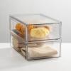 image:imagemDesign Plastic Stackable Bathroom Storage Organizer Bin Containers with Front Pull Drawer for Bathroom Countertop Vanity Closet Shelves  Holder for Accessories Lumiere Collection Set of 3 Clear8 x 12 x 4 Pack of 8
