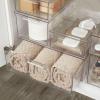image:imagemDesign Plastic Stackable Bathroom Storage Organizer Bin Containers with Front Pull Drawer for Bathroom Countertop Vanity Closet Shelves  Holder for Accessories Lumiere Collection Set of 3 Clear16 x 12 x 6 Pack of 1