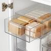 image:imagemDesign Plastic Stackable Bathroom Storage Organizer Bin Containers with Front Pull Drawer for Bathroom Countertop Vanity Closet Shelves  Holder for Accessories Lumiere Collection Set of 3 Clear8 x 12 x 4 Pack of 4