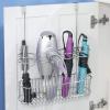 image:imagemDesign Metal Over Door Bathroom Hair Care amp Styling Tool Organizer Storage Basket for Hair Dryer Flat Irons Curling Wands Hair Straighteners  Hang InsideOutside Cabinet Doors  ChromeChrome