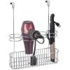 image:imagemDesign Metal Over Door Bathroom Hair Care amp Styling Tool Organizer Storage Basket for Hair Dryer Flat Irons Curling Wands Hair Straighteners  Hang InsideOutside Cabinet Doors  ChromeChrome