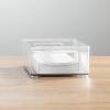 image:imagemDesign Plastic Home Office Organizer  Basket Storage Holder Bin with Handles for Desk Cupboard Cabinet or Rolling Cart Shelves  Holds Notebooks Files  Ligne Collection  4 Pack  Clear10 x 6 x 3 Pack of 4