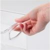 image:imagemDesign Plastic Home Office Organizer  Basket Storage Holder Bin with Handles for Desk Cupboard Cabinet or Rolling Cart Shelves  Holds Notebooks Files  Ligne Collection  4 Pack  Clear16 x 6 x 5 Pack of 2