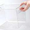 image:imagemDesign Plastic Office Storage Bin with Handles  10 Long Office amp Classroom Supply Organizer  Deep Plastic Container for Organizing Desk  Stationery amp Pencil Bin Linus Collection Clear10 x 8 x 775 Pack of 4