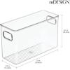 image:imagemDesign Plastic Office Storage Bin with Handles  10 Long Office amp Classroom Supply Organizer  Deep Plastic Container for Organizing Desk  Stationery amp Pencil Bin Linus Collection Clear10 x 4 x 6 Pack of 1