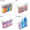 image:imagemDesign Plastic Office Storage Bin with Handles  10 Long Office amp Classroom Supply Organizer  Deep Plastic Container for Organizing Desk  Stationery amp Pencil Bin Linus Collection Clear10 x 4 x 6 Pack of 1
