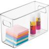 image:imagemDesign Plastic Office Storage Bin with Handles  10 Long Office amp Classroom Supply Organizer  Deep Plastic Container for Organizing Desk  Stationery amp Pencil Bin Linus Collection Clear10 x 4 x 6 Pack of 1