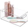 image:imagemDesign Deep Plastic Storage Organizer Container Bin Bath and Shower Organization for Cabinet Cupboard Shelves Counter or Closet  Holds Shampoo Vitamins Ligne Collection 2 Pack Clear