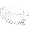 image:imagemDesign Deep Plastic Storage Organizer Container Bin Bath and Shower Organization for Cabinet Cupboard Shelves Counter or Closet  Holds Shampoo Vitamins Ligne Collection 2 Pack Clear