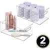 image:imagemDesign Deep Plastic Storage Organizer Container Bin Bath and Shower Organization for Cabinet Cupboard Shelves Counter or Closet  Holds Shampoo Vitamins Ligne Collection 2 Pack Clear