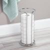 image:imagemDesign Metal Free Standing Toilet Paper Organizer Stand  3 Rolls of Jumbo Toilet Tissue Storage  Bathroom Decor Accessory for Under Sink Vanity and Inside Cabinet Shelf  Omni Collection ChromeChrome