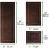image:imagemDesign Microfiber Bath Mat Set  3 Piece Bathroom Rugs  NonSlip Floor Mats for After Bath Shower  Water Absorbent Machine Washable Bathroom Carpet Rugs  Hydra Collection  Set of 3 Dark BrownChocolate
