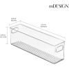 image:imagemDesign Plastic Bathroom Storage Container Bins w Handles  Closet Cabinet Vanity Cupboard Shelf Organization Hair Tools Accessory Organizer  Ligne Collection Clear 10x4x3 Pack of 25 x 375 x 16 Pack of 8