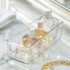 image:imagemDesign Plastic Bathroom Storage Container Bins w Handles  Closet Cabinet Vanity Cupboard Shelf Organization Hair Tools Accessory Organizer  Ligne Collection Clear 10x4x3 Pack of 210 x 4 x 3 Pack of 1