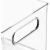 image:imagemDesign Plastic Bathroom Storage Container Bins w Handles  Closet Cabinet Vanity Cupboard Shelf Organization Hair Tools Accessory Organizer  Ligne Collection Clear 10x4x3 Pack of 2146 x 81 x 6 Pack of 4