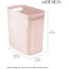 image:imagemDesign Plastic Slim Large 25 Gallon Trash Can Wastebasket Classic Garbage Container Recycle Bin for Bathroom Bedroom Kitchen Office Outdoor Waste Recycling  Aura Collection  Light PinkBlushLight Pink