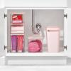 image:imagemDesign Plastic Slim Large 25 Gallon Trash Can Wastebasket Classic Garbage Container Recycle Bin for Bathroom Bedroom Kitchen Office Outdoor Waste Recycling  Aura Collection  Light PinkBlushLight Pink