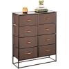 image:imagemDesign Wide Modern 8Drawer Dresser Storage Unit Sturdy Steel Frame Wood Top EasyPull Wood HandlesFabric Bins Organizer for Bedroom Hallway Entryway Closet Margo Collection Espresso Brown