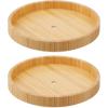 image:imagemDesign Bamboo Lazy Susan Turntable Food Storage Container for Cabinets Pantry Refrigerator Countertops Spinning Organizer for Spice Bottles Condiments Baking 9 Round Echo Collection NaturalPack of 1