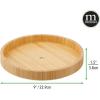 image:imagemDesign Bamboo Lazy Susan Turntable Food Storage Container for Cabinets Pantry Refrigerator Countertops Spinning Organizer for Spice Bottles Condiments Baking 9 Round Echo Collection NaturalPack of 1