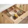 image:imagemDesign Expandable Plastic Deluxe Spice Rack Drawer Organizer for Kitchen Cabinet Drawers 3 Tier Slanted for Spice Jars Food Seasoning Bottle Storage Ligne Collection  ClearClear