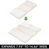 image:imagemDesign Expandable Plastic Deluxe Spice Rack Drawer Organizer for Kitchen Cabinet Drawers 3 Tier Slanted for Spice Jars Food Seasoning Bottle Storage Ligne Collection  ClearCream
