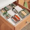 image:imagemDesign Expandable Plastic Deluxe Spice Rack Drawer Organizer for Kitchen Cabinet Drawers 3 Tier Slanted for Spice Jars Food Seasoning Bottle Storage Ligne Collection  ClearCream