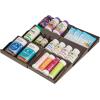 image:imagemDesign Expandable Plastic Deluxe Spice Rack Drawer Organizer for Kitchen Cabinet Drawers 3 Tier Slanted for Spice Jars Food Seasoning Bottle Storage Ligne Collection  ClearBronze