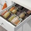 image:imagemDesign Expandable Plastic Deluxe Spice Rack Drawer Organizer for Kitchen Cabinet Drawers 3 Tier Slanted for Spice Jars Food Seasoning Bottle Storage Ligne Collection  ClearBronze
