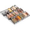 image:imagemDesign Expandable Plastic Deluxe Spice Rack Drawer Organizer for Kitchen Cabinet Drawers 3 Tier Slanted for Spice Jars Food Seasoning Bottle Storage Ligne Collection  ClearSmoke Tint