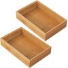 image:imagemDesign Pack of 2 Functional Drawer Organiser  Elegant Bamboo Kitchen Drawer Divider for Cutlery Silverware Utensils  Convenient Drawer Separator  Light Brown152 x 229 x 51 cm