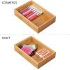 image:imagemDesign Pack of 2 Functional Drawer Organiser  Elegant Bamboo Kitchen Drawer Divider for Cutlery Silverware Utensils  Convenient Drawer Separator  Light Brown152 x 229 x 51 cm