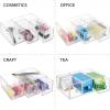 image:imagemDesign Plastic Kitchen Pantry Stackable Storage Organizer Container Station with 3 Drawers for Cabinet Countertop Holds Coffee Tea Sugar Packets Creamers  Lumiere Collection  ClearClear