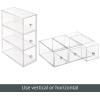 image:imagemDesign Plastic Kitchen Pantry Stackable Storage Organizer Container Station with 3 Drawers for Cabinet Countertop Holds Coffee Tea Sugar Packets Creamers  Lumiere Collection  ClearClear