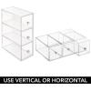 image:imagemDesign Plastic Kitchen Pantry Stackable Storage Organizer Container Station with 3 Drawers for Cabinet Countertop Holds Coffee Tea Sugar Packets Creamers  Lumiere Collection  ClearClear
