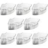 image:imagemDesign Plastic Lazy Susan Cabinet Storage Bin with Front Handle for Kitchen Countertop Pantry Shelf Fridge Organization  Hold Food Drinks Snacks  Ligne Collection  4 Pack  Smoke GraySmoke
