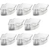 image:imagemDesign Plastic Lazy Susan Cabinet Storage Bin with Front Handle for Kitchen Countertop Pantry Shelf Fridge Organization  Hold Food Drinks Snacks  Ligne Collection  4 Pack  Smoke GraySmoke